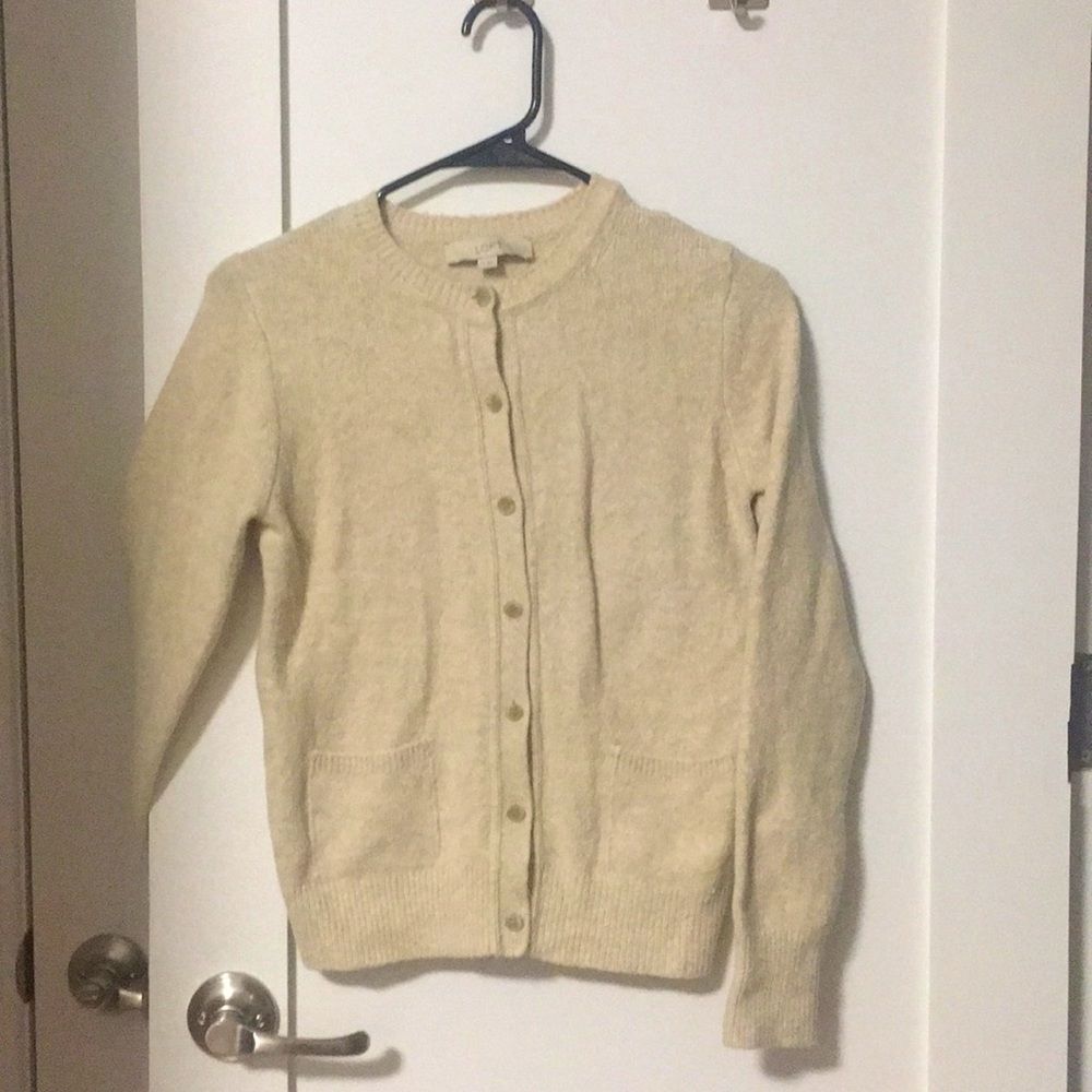 Beige, Soft, Sweater Cardigan
